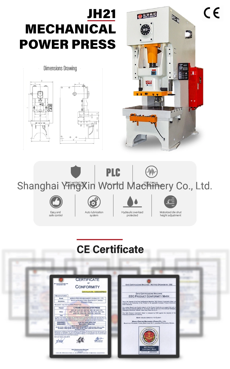 C Type Mechanical Stamping Punching Power Press Machine